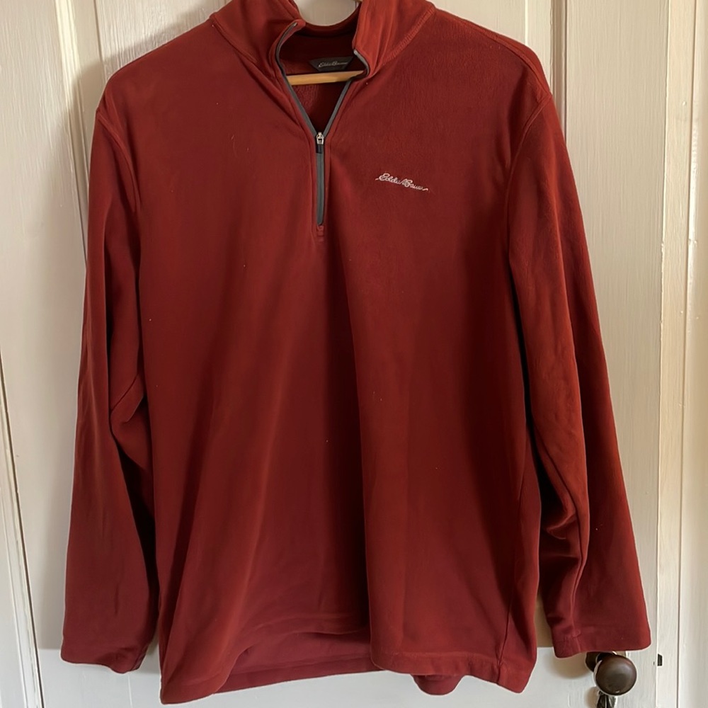 Maroon Eddie Bauer Polyester Men’s 1/4 Zip